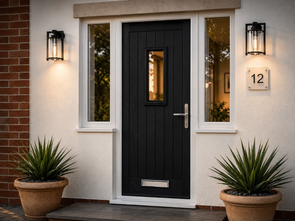 Composite Front Door — cottage black